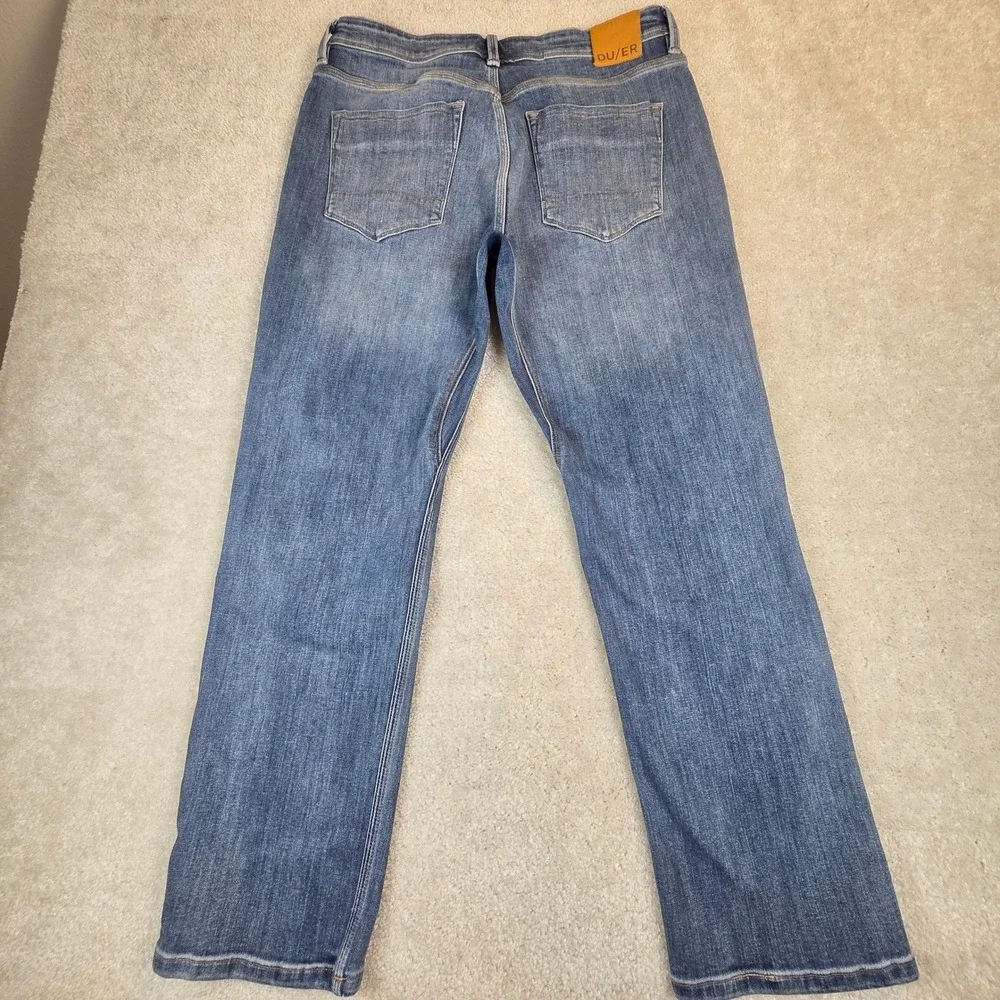 DU/ER Mens Performance Denim Plus Straight Fit Jeans Medium Wash Blue 34x30